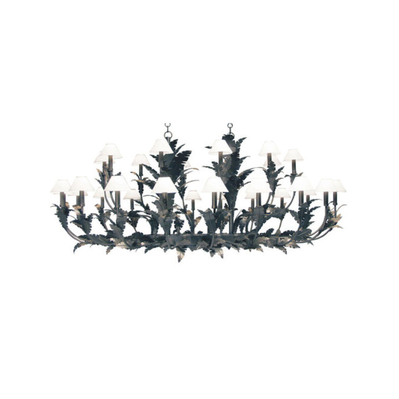 Antigua 30 - Light Chandelier, Capri Premium, Black Trumpet