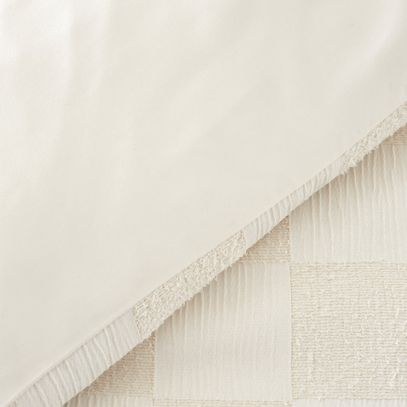 Soft Checkerboard Boucle Duvet Cover Set, Single - 1 Pillowcase ( 50 x 75 cm )