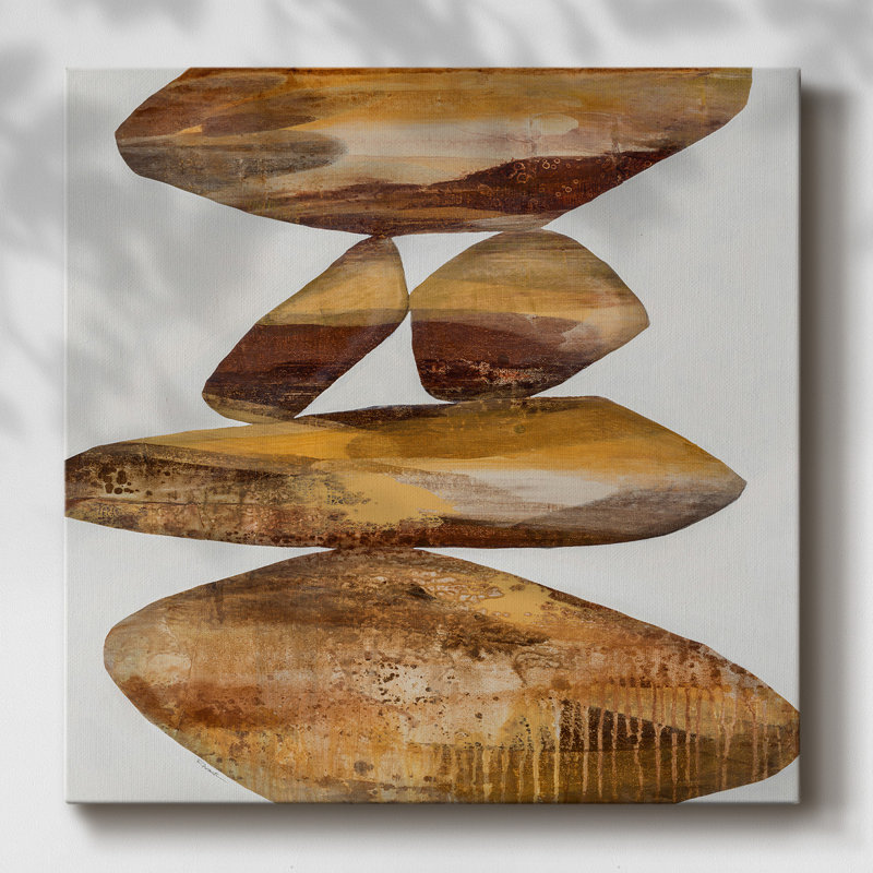 Orange Stone Pile - Wrapped Canvas Print, 40" H x 40" W x 1.5" D