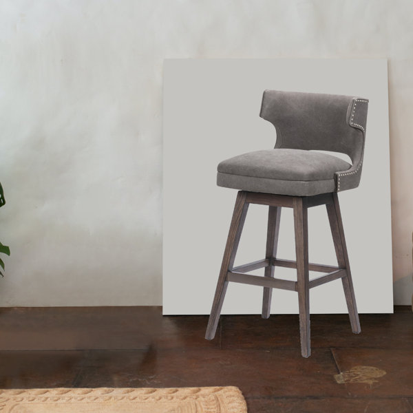 Rosalind Wheeler Reisman Swivel 26 5 #39 #39 Counter Stool Wayfair