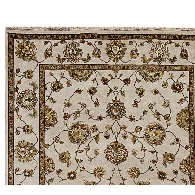 Handmade Silk and Wool Area Rug