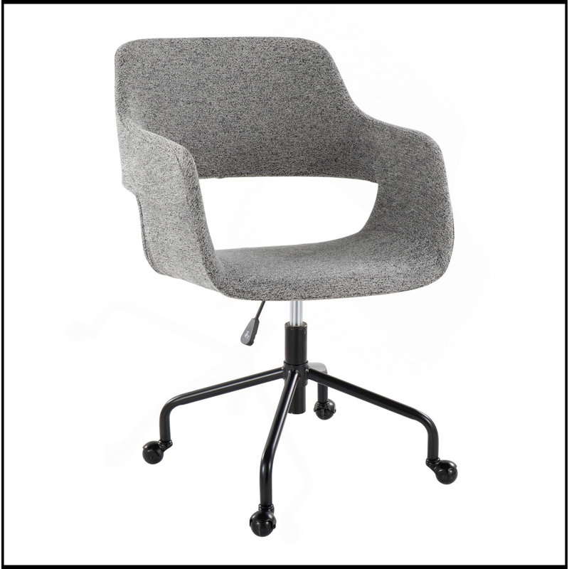 Chaise de bureau moderne et ajustable avec dossier ergonomique pour un confort accru, Gris