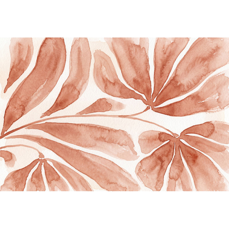 Papier peint aquarelle, feuilles tropicales, botanique, 100 po x 96 po, Non tissé