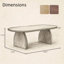 Table basse moderne et minimaliste ovale avec pieds en bois sculptés-379962785
