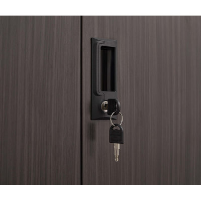 Armoire de rangement en métal avec portes verrouillables et tablette réglable