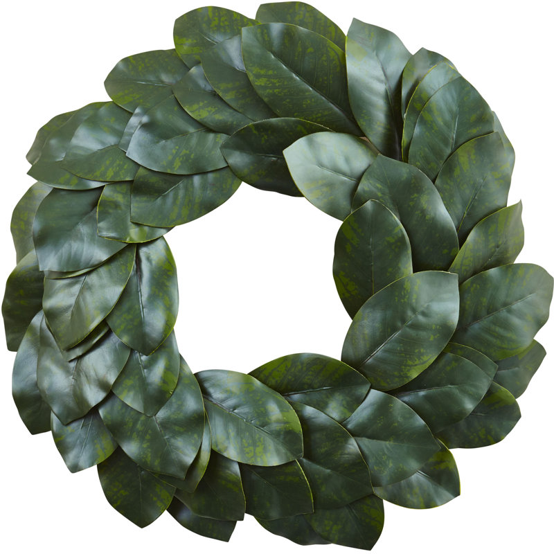 Couronne en plastique 24 po magnolia leaf
