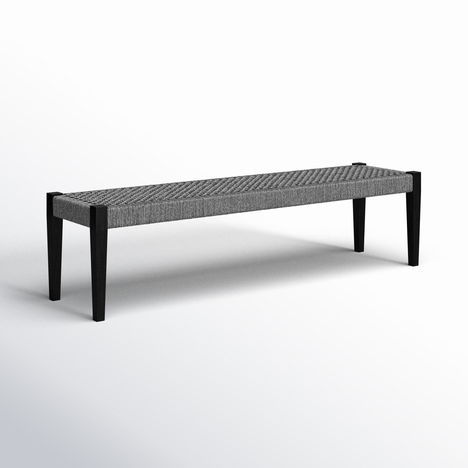 Daughtrey 71'' Eucalyptus Outdoor Bench, Dark Eucalyptus, Gray