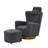 Sudbury Upholstered Swivel Armchair with Ottoman-614380613