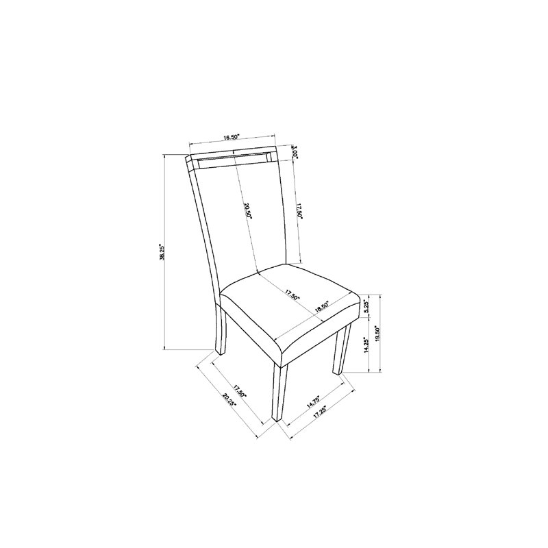 Chaise de salle à manger contemporaine rembourrée à dossier plein