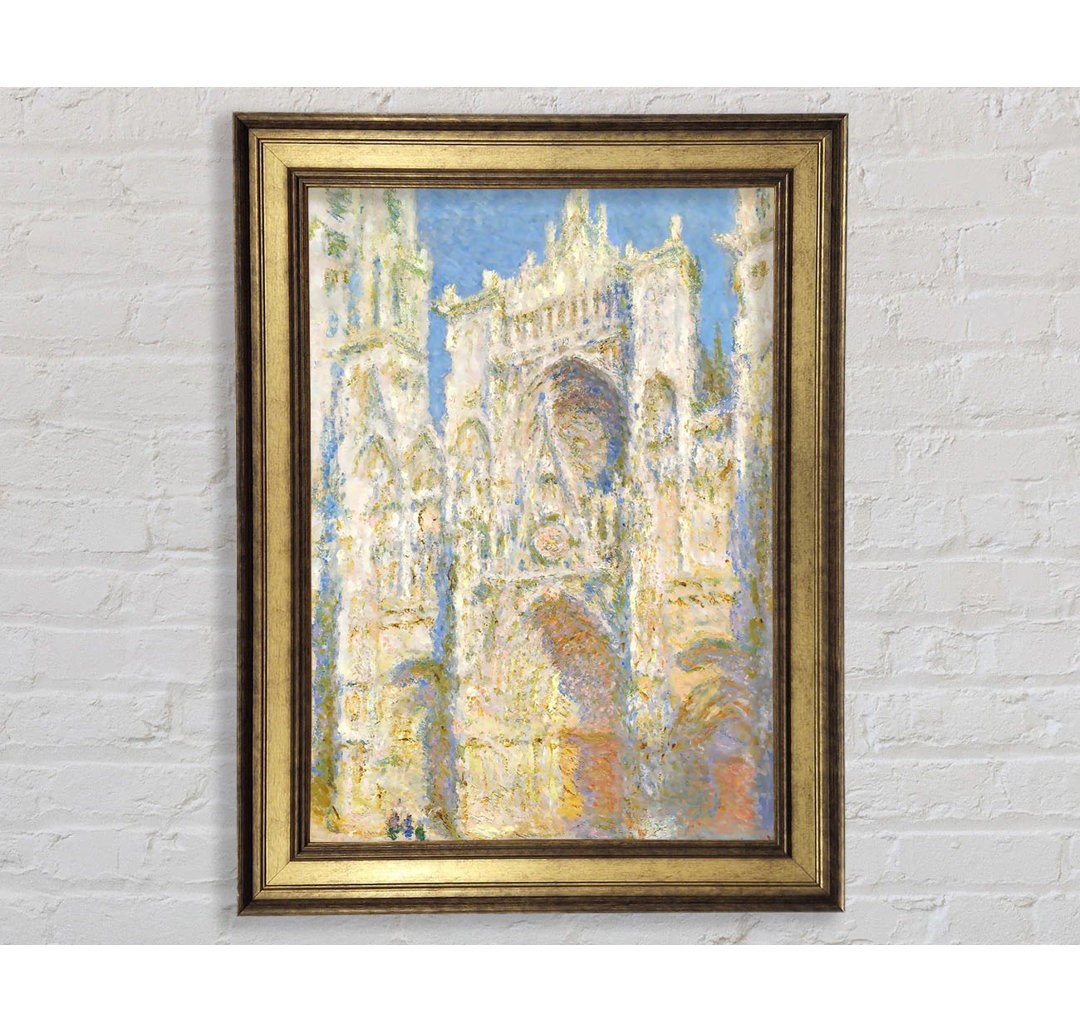 Monet Kathedrale von Rouen im Sonnenlicht - Einzelner Bilderrahmen Kunstdrucke