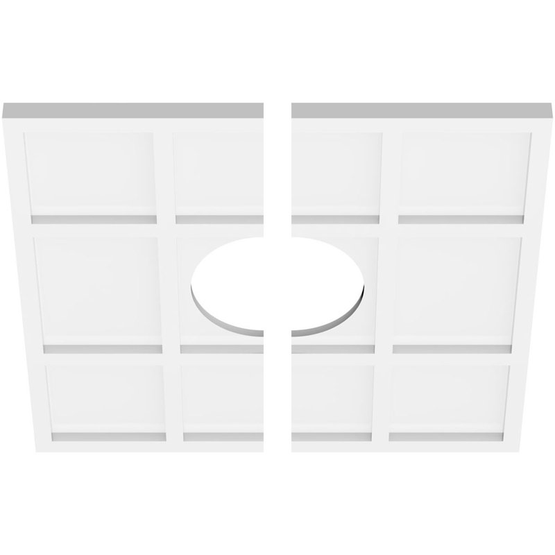 Médaillon de plafond contemporain Rubik, H 20 po x l 20 po x P 1 po