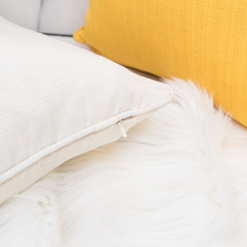  Indoor / Outdoor Throw Pillow, Ivory