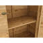 Dunster House Talia Wooden Garden Tool Shed, W4' x D2' / W1.5m x D0.5m, Outdoor Storage Box with Shelf & Tool Rail, Natural Timber Finish, Superfelt Included