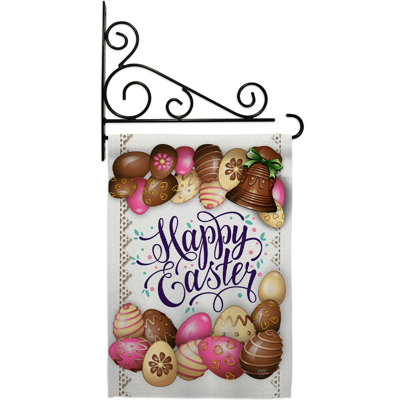 Double Sided 18.5'' H x 13'' W Polyester Easter Flag Set