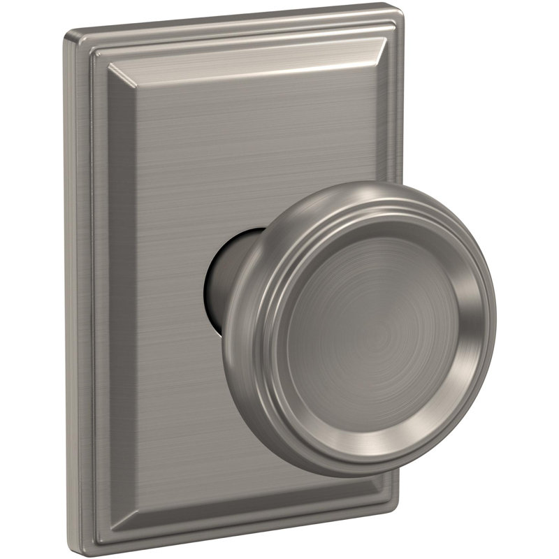 Bouton de porte de passage et d'intimité, Nickel satiné