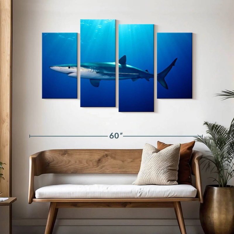 Brampt Blue Shark In Gordon's Bay, 32" H x 52" W