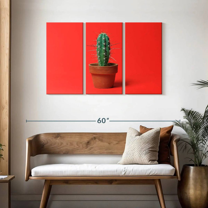 Harnek Potted Cactus, 28" H x 45" W