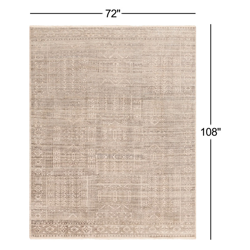 Indrakumar Geometric Indoor Rug, Rectangle 6' x 9'