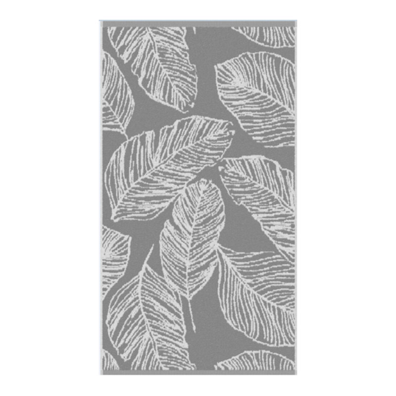 Midweight Jacquard Bath Towel, Grey