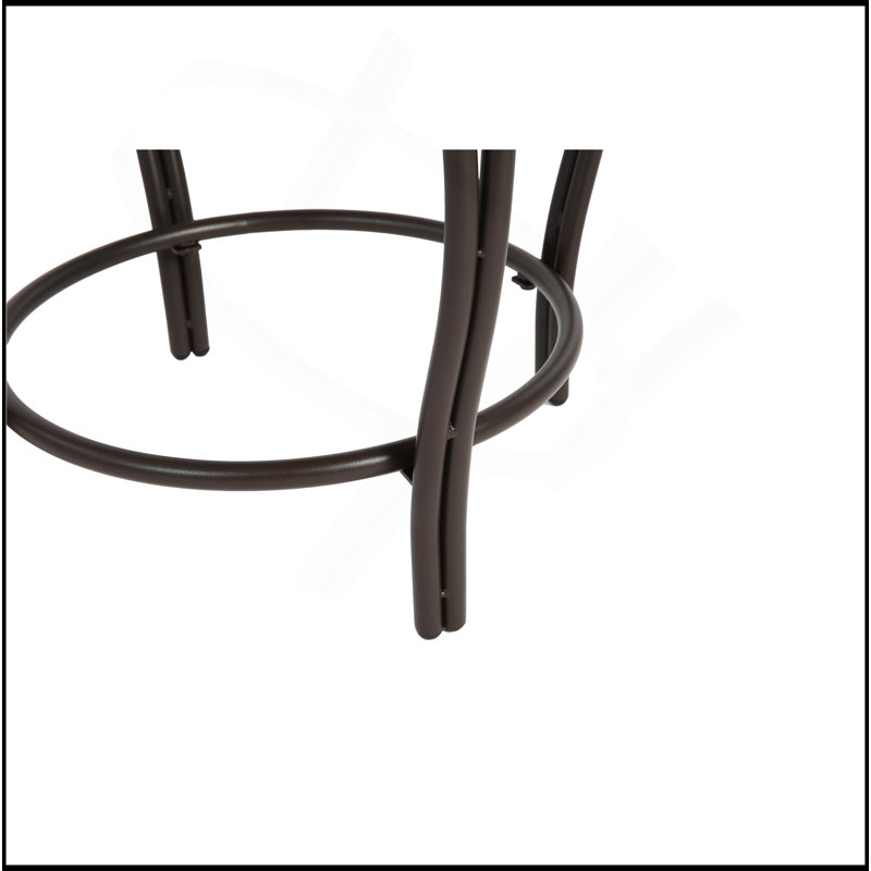 Ensemble de meubles de patio 3 pièces Ensemble de bistro à bascule Ensemble de conversation en rotin avec table basse pour jardin Balcon au bord de la piscine