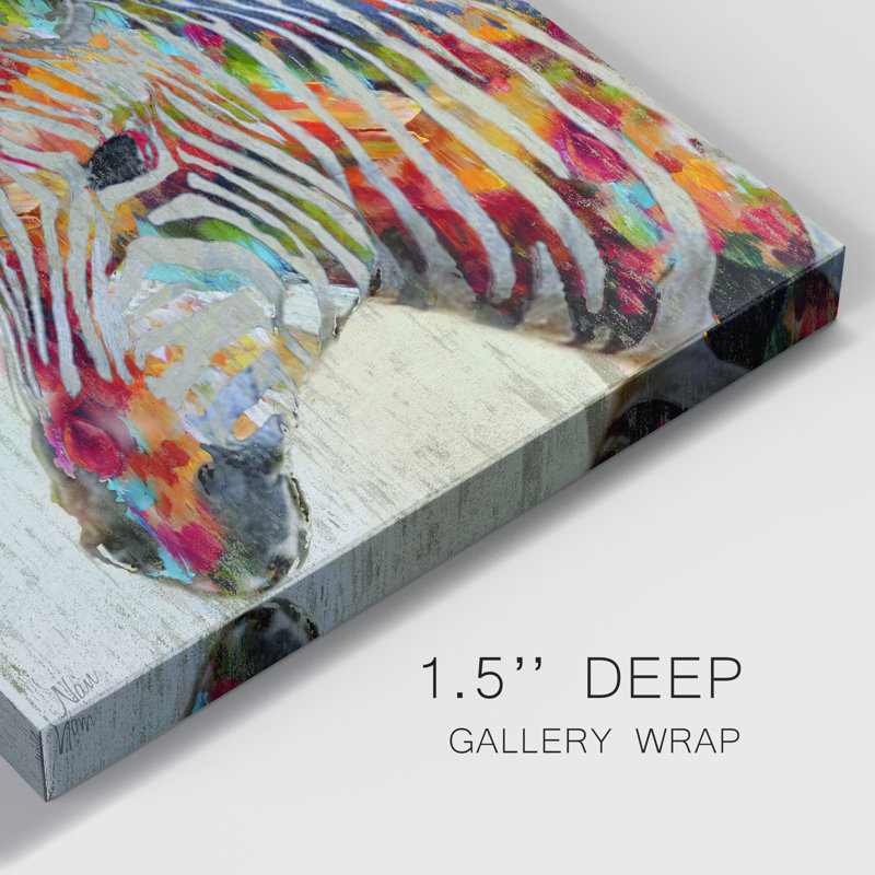 «Paint Splash Zebra», reproduction sur toile tendue, H 24 po x l 24 po x P 1 po