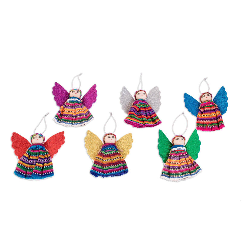 Figurine décorative à pendre en coton avec anges Quitapenas