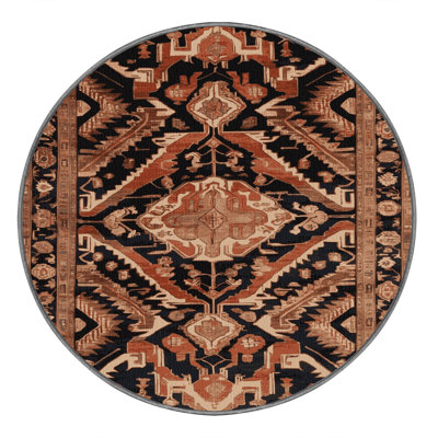 Machine Washable Persian Brown Area Rug