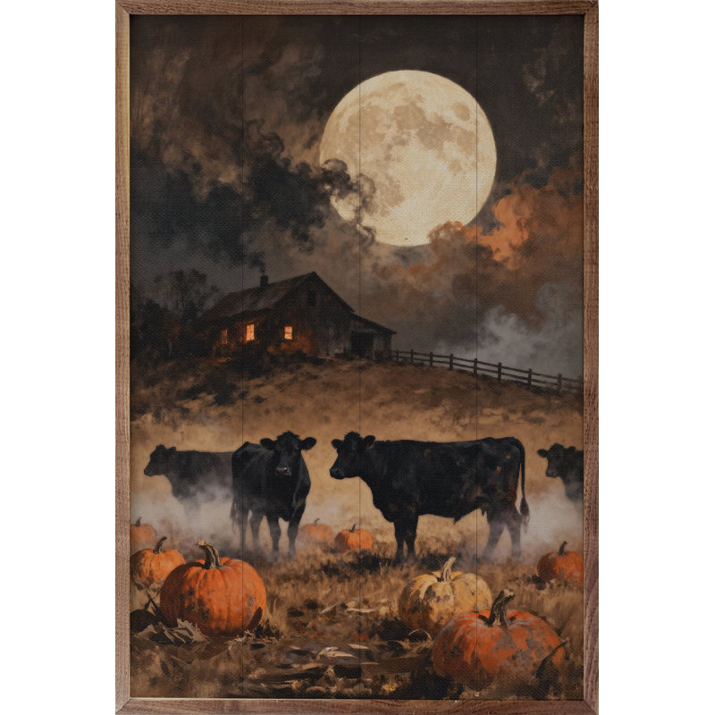 Cattle Under The Fall Moon, H 8 po x l 5 po