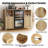 53" Fluted Coffee Bar Cabinet with Power Outlet, Mini Fridge Space & Glass Holder-1675755199