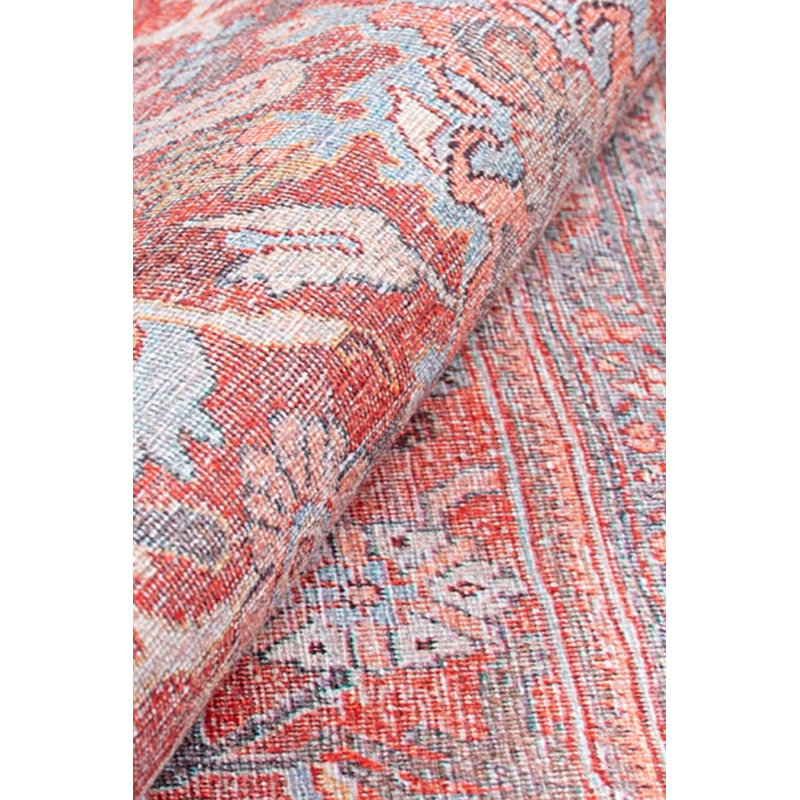 Tapis rouge à motif tissé rétro, Rectangle 6'11" x 10'3"