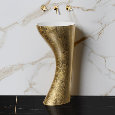 Maestro Bath Swan 17.7'' Resin/Glass Circular Bathroom Sink