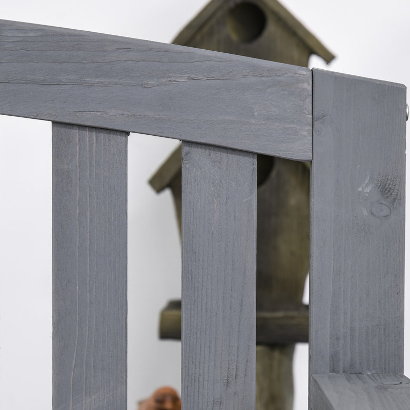 Banc en bois pour l'extérieur Outsunny, Gris