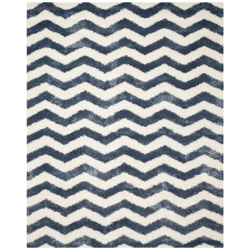 Sgm-Amhold Shag Performance Chevron Rug, Rectangle 9' x 12'