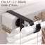 Supports de tringle à rideaux sans perceuse No Drill, ensemble de 3 supports de fixation extérieurs réglables noirs
