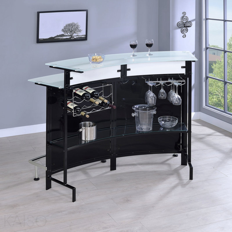 Armoire à vin avec bar noir