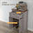 Sideboard, HOMCOM Farmhouse Gray Storage Cabinet with Double Doors, Drawer &amp; Adjustable Shelf | Particle Board | Melamine Coating
