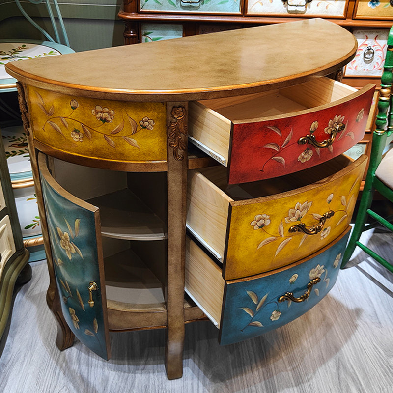 American Decorative Cabinet Side Cabinet Accent Cabinet, 34.65" H x 47.24" W x 14.96" D