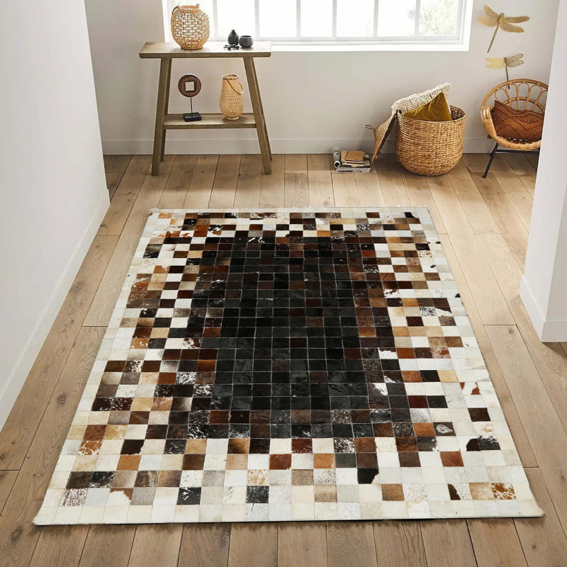Tapis crème, brun et noir, Rectangle de 10 pi x 14 pi