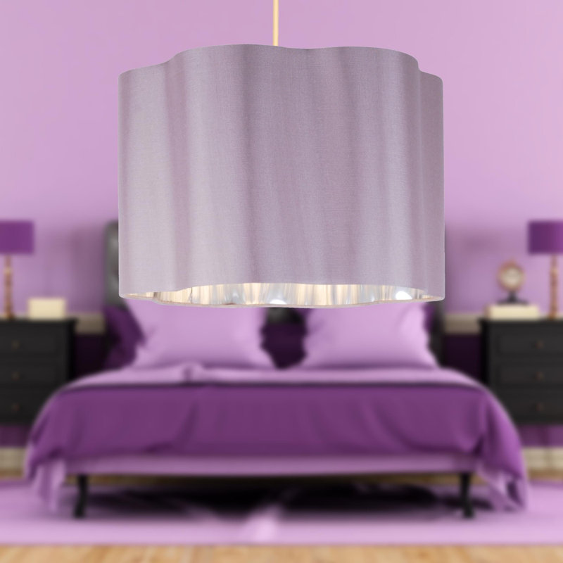 20cm H Cotton Drum Pendant Shade ( Uno ), Blush Pink