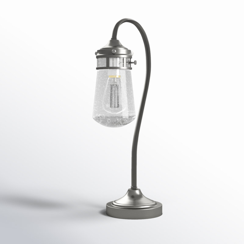 Edsell Metal Arched Lamp, Brushed Nickel