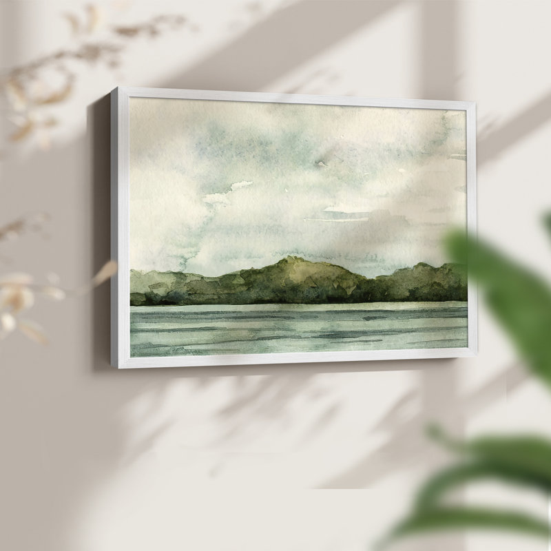 Riverside II - Reproduction encadrée - Restickable, H 11 po x l 14 po, Blanc