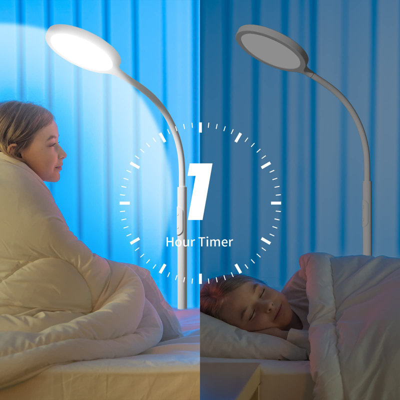 Floor Lamp for Living Room, White