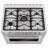 Cosmo 4 Piece Kitchen Appliance Package with French Door Refrigerator 35.5'' Gas Freestanding Built-In Wall Mount Range Hood
