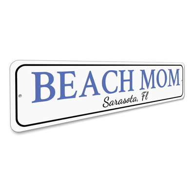 Plaque en aluminium Beach Mom