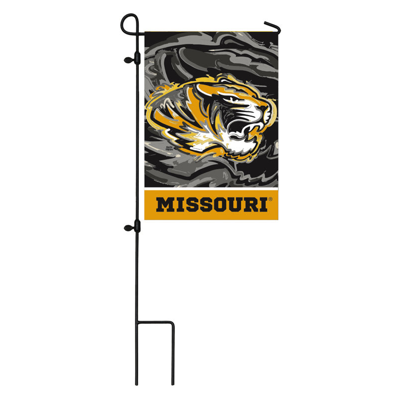 Drapeau de jardin en polyester 18 po x 13 po Université du Missouri