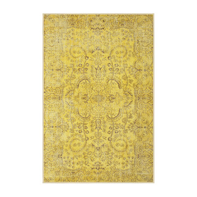 Tapis contemporain jaune