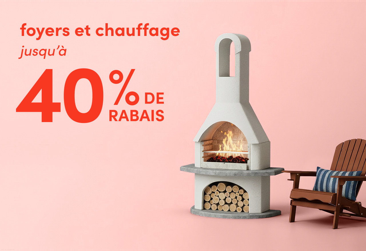 foyers et chauffage en solde