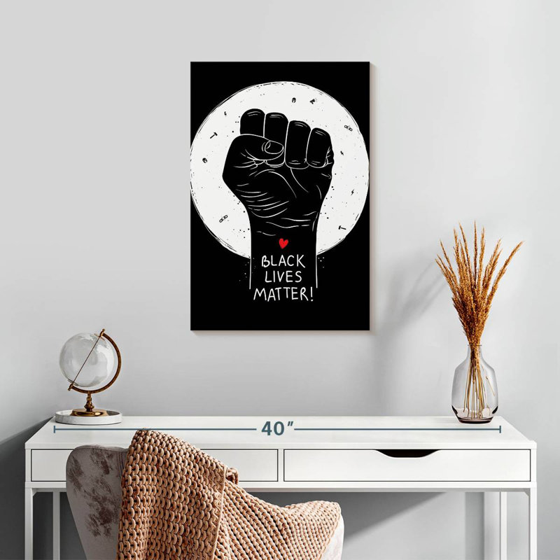 Khadjiah Racial Equality Slogan, 24" H x 16" W