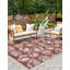 Tapis contemporain rouille et ivoire Ayton-22935453