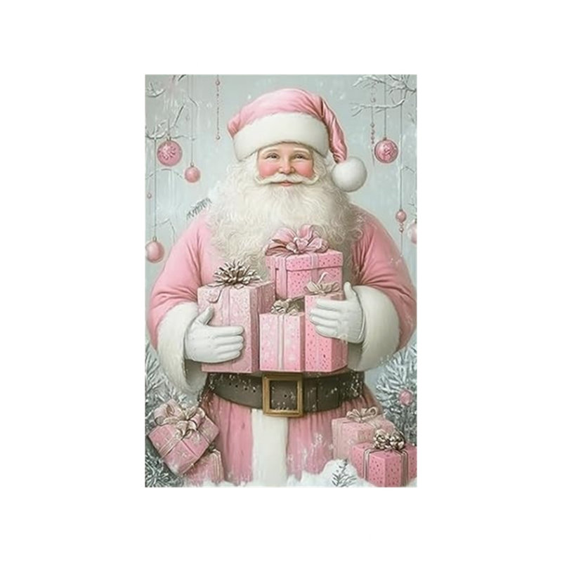 Art mural en toile rustique de Noël d'hiver sans cadre 24 po x 36 po